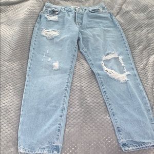 Forever 21 distressed mom jeans